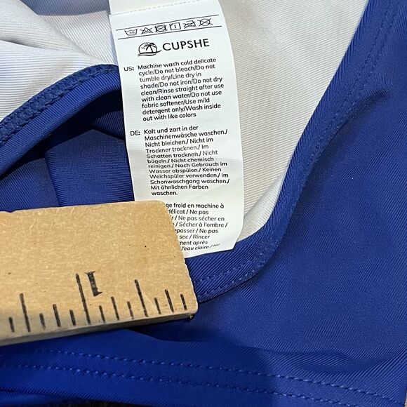 NWT Cupshe Bikini Bottoms Women’s Size Small Blue Swimsuit Beach - Picture 6 of 6